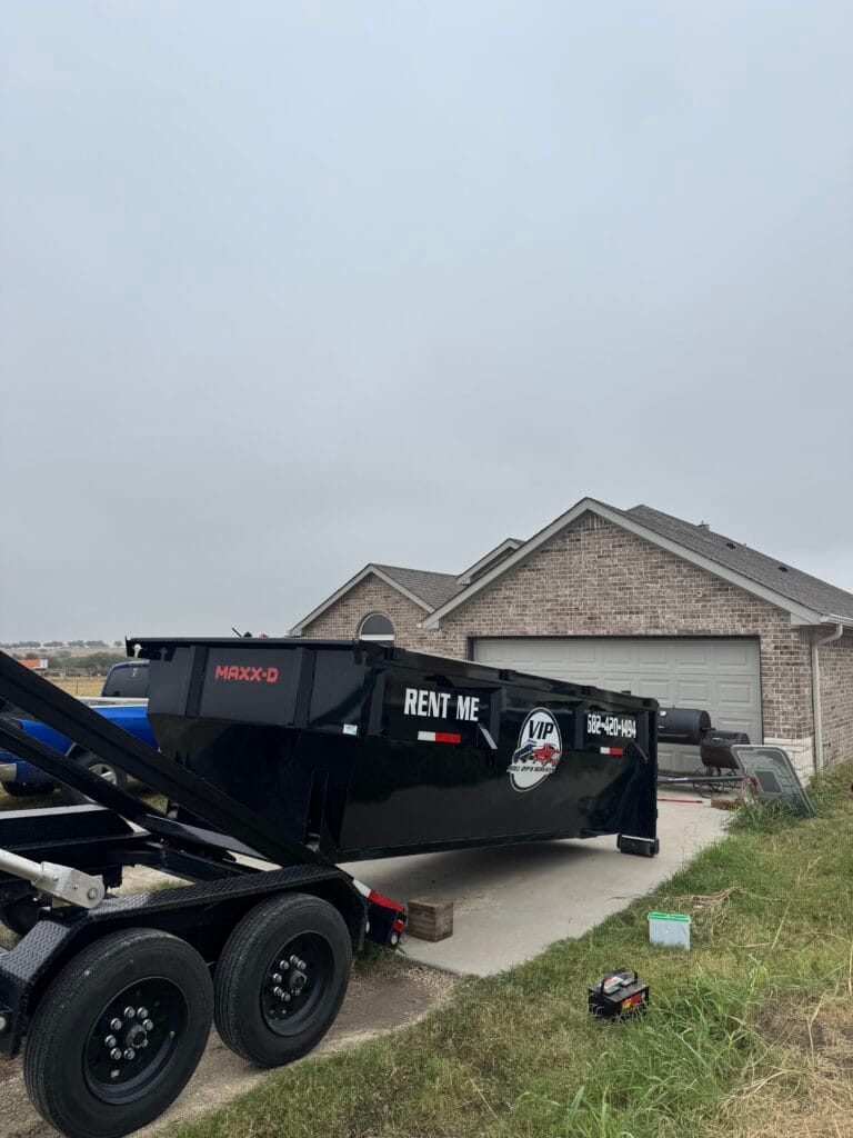 Dumpster Rental in Godley, TX 30 yard dumpster at a construction site in Joshua, TX – VIP Roll Offs Services